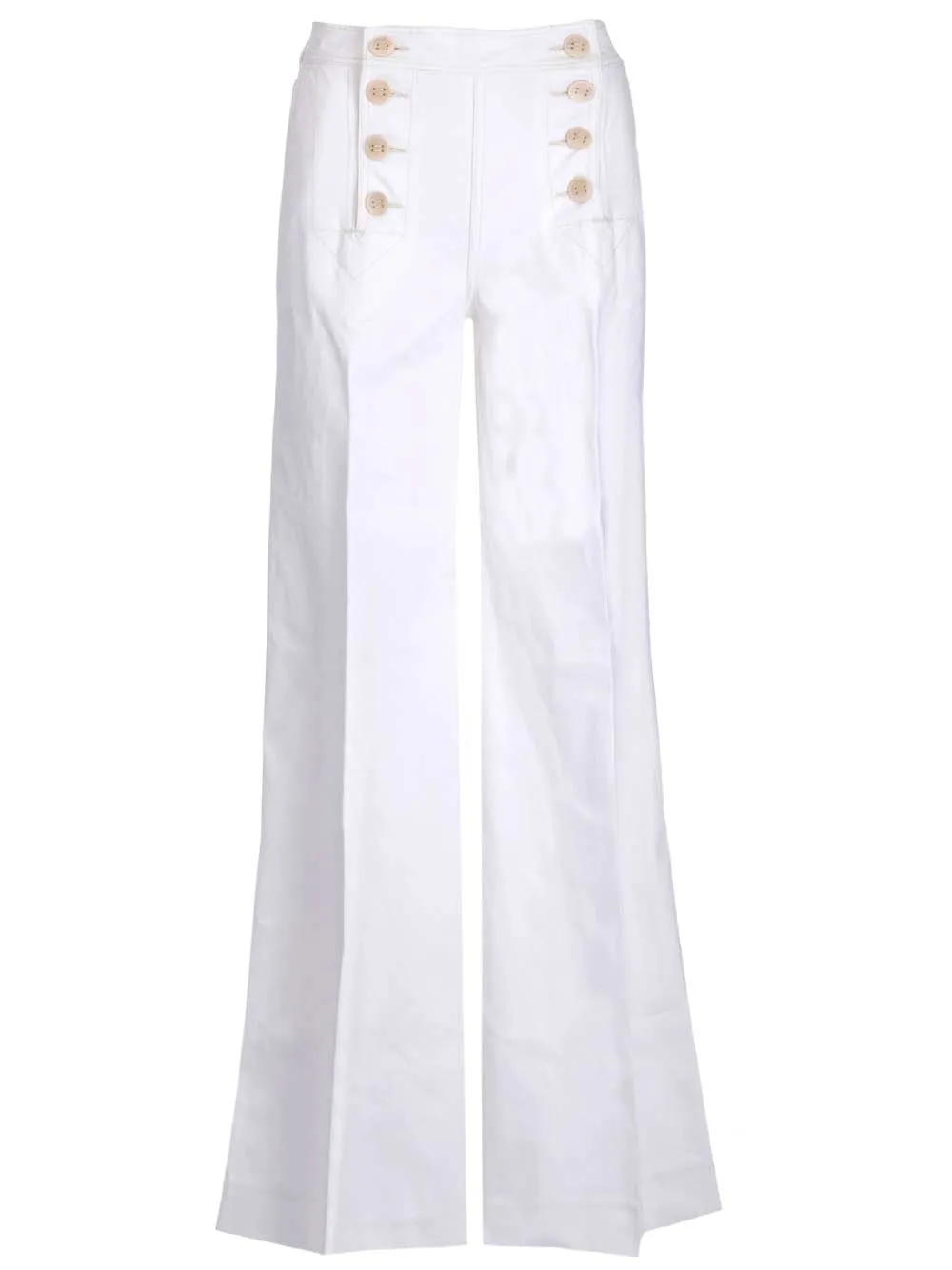 Zimmermann Postcard Embroidered Wide-Leg Jeans