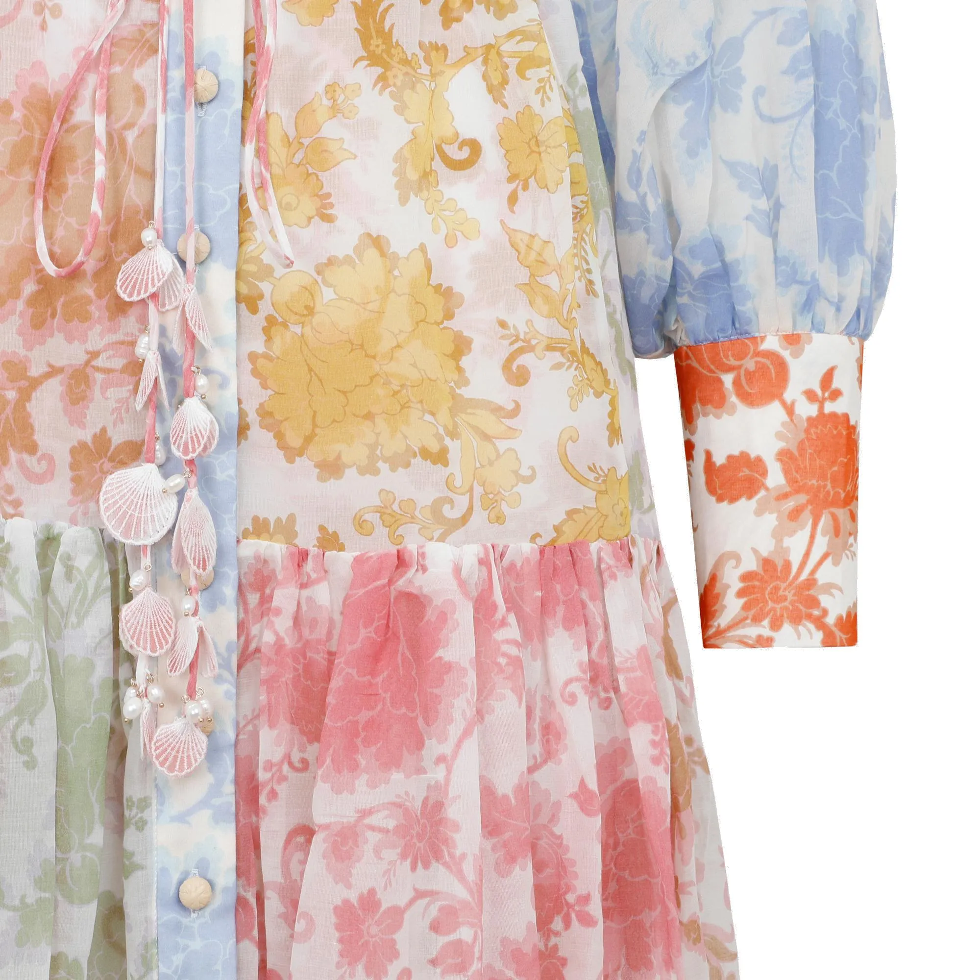 Zimmermann Postcard Lantern Mini Dress
